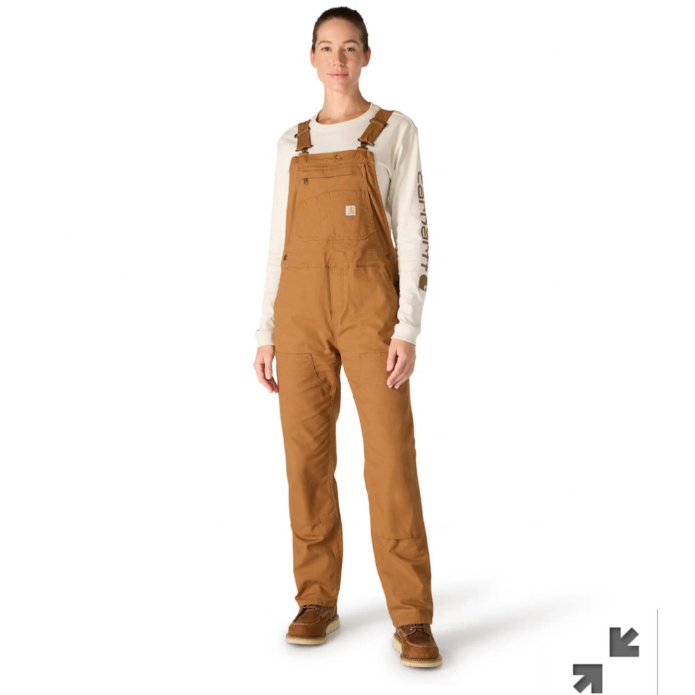 Carhartt Ashland Bib Work Overall Double Knee Rugged Flex Loose Fit - Picture 2 of 16